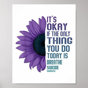 Depressionsbewusstsein Suizidprävention  Poster