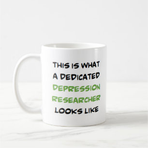 Depressionsforscher, engagiert kaffeetasse