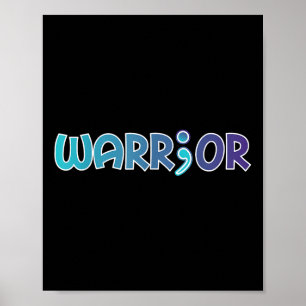 Depressionskrieger Anti-Suizid-Angst-Bewusstsein Poster