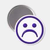 Depressiv, traurig und blau magnet (Vorderseite/Rückseite)