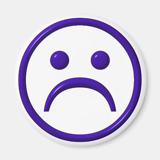 Depressiv, traurig und blau magnet (Vorne)