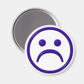 Depressiv, traurig und blau magnet (Vorderseite/Rückseite)