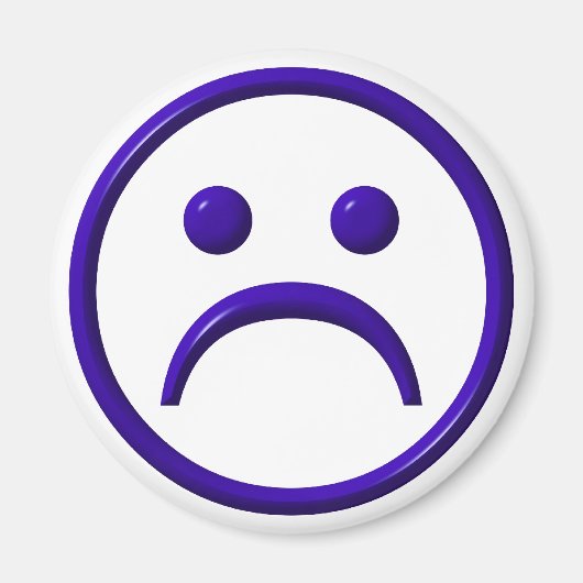 Depressiv, traurig und blau magnet (Vorne)