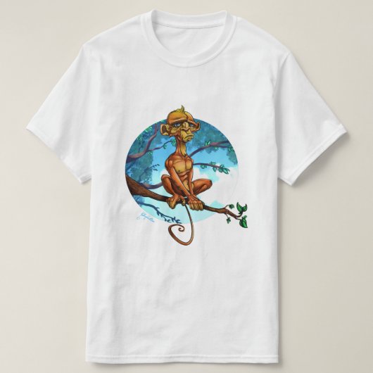 Depressive Affen Artwork png T-Shirt (Design vorne)