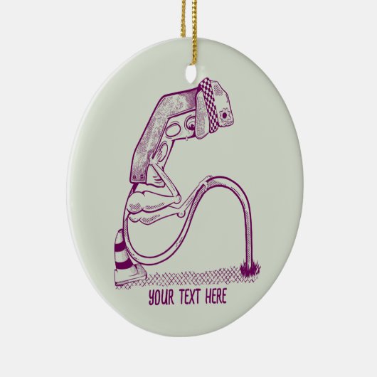 Depressive Ampel Keramik Ornament (Rechts)