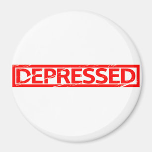 Depressive Briefmarke Magnet