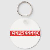 Depressive Briefmarke Schlüsselanhänger (Rückseite)