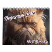 Depressive Katzen - Kalender 2024 (Titelbild)