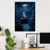 Depressive Santa Claus | AI Art Poster (Heimbüro)