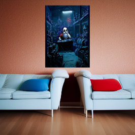 Depressive Santa Claus | AI Art Poster