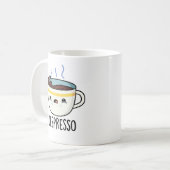Depresso Funny Sad Espresso Kaffeepause Kaffeetasse (Vorderseite Links)