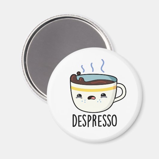 Depresso Funny Sad Espresso Kaffeepause Magnet (Vorderseite/Rückseite)