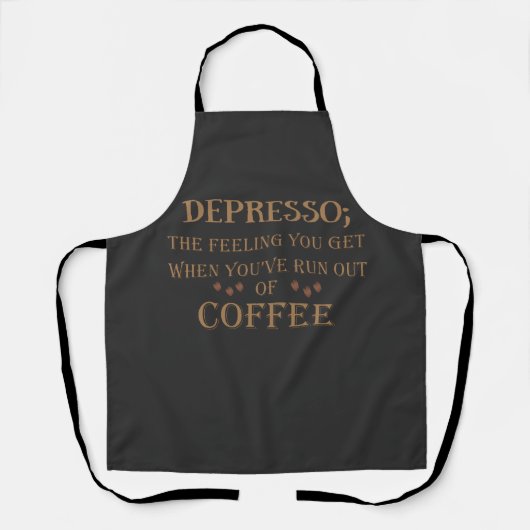 Depresso lustige Kaffeekonzerne Schürze (Vorderseite)