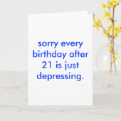 deprimierender Geburtstag. Karte (Gelbe Blume)