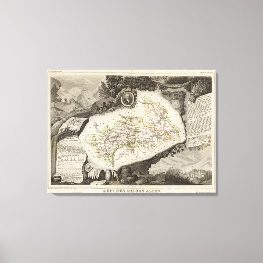 Dept De Hautes Alpes Leinwanddruck (Vorderseite)
