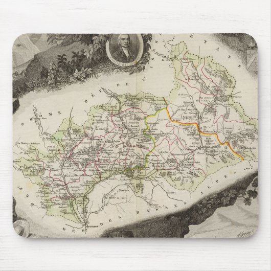 Dept De Hautes Alpes Mousepad (Vorne)