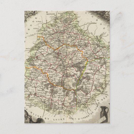 Dept. De La Sarthe Postkarte (Vorderseite)