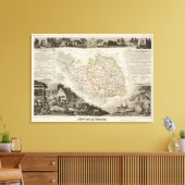 Dept. De La Vendee Leinwanddruck (Insitu (Wohnzimmer))