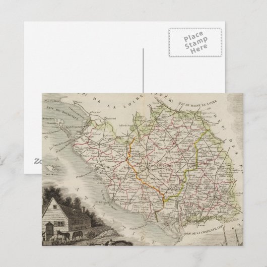 Dept. De La Vendee Postkarte (Vorne/Hinten)