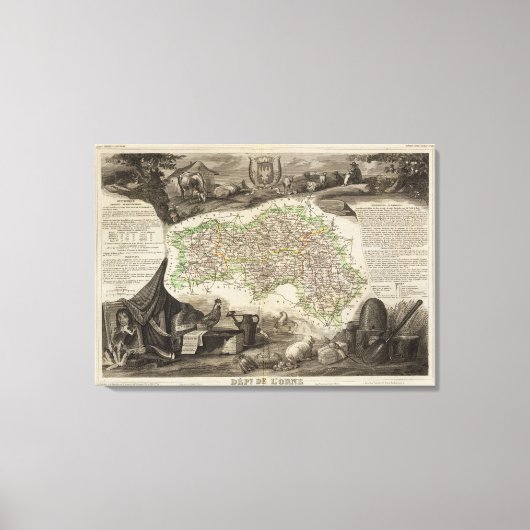 Dept. De L'Orne Leinwanddruck (Vorderseite)