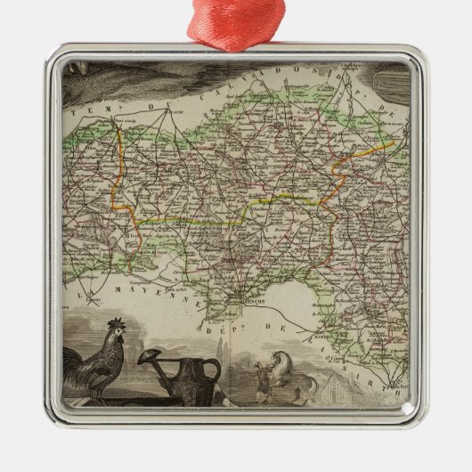 Dept. De L'Orne Silbernes Ornament (Vorne)