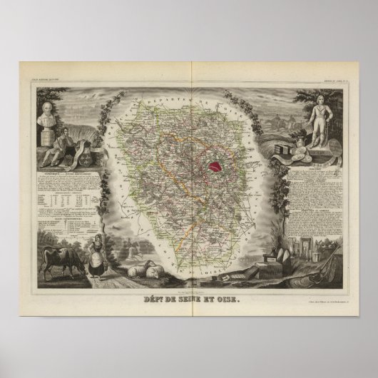 Dept. De Seine und Oise Poster (Vorne)