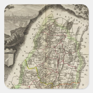 Dept. Du Haut Rhin Quadratischer Aufkleber