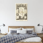 Dept Du Rhone Leinwanddruck (Insitu (Schlafzimmer))