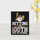 Der 100. Schultag Baseball Lover Kid Karte (Gelbe Blume)
