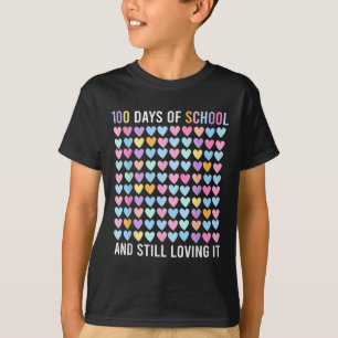 Der 100. Schultag, der es noch liebt, hört 100 T-Shirt
