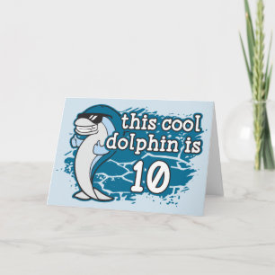 Der 10. Geburtstag des Kindes dieser coole Delphin Karte