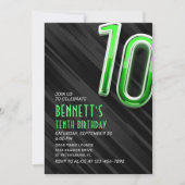 Der 10. Geburtstag des modernen Jungen Einladung (Vorderseite)