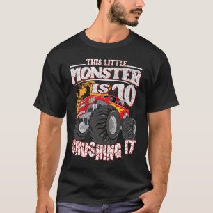 Der 10. Geburtstag kränkt diesen kleinen Monster-L T-Shirt