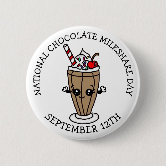 Der 12. September ist der National Chocolate Milks Button (Vorderseite)