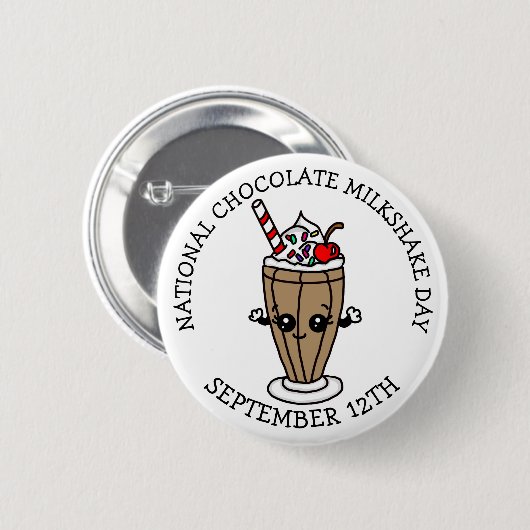 Der 12. September ist der National Chocolate Milks Button (Vorne & Hinten)