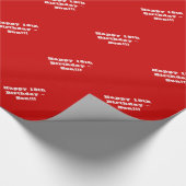 Der 18. Geburtstag des Sohns, rote Geschenkpapier (Ecke)