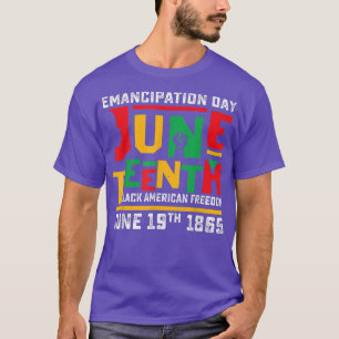 Der 19. Afroamerikanischer Freiheitstag Schwarzer T-Shirt