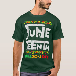 Der 19. Afroamerikanischer Freiheitstag Schwarzer T-Shirt