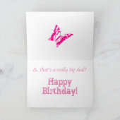 Der 19. Geburtstag der Enkelin, Schmetterling, im Karte (Innenseite)