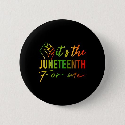 Der 19. Juni für mich, Afrikanischer Schwarzgeschi Button (Vorderseite)