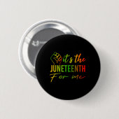 Der 19. Juni für mich, Afrikanischer Schwarzgeschi Button (Vorne & Hinten)