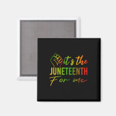 Der 19. Juni für mich, Afrikanischer Schwarzgeschi Magnet (Vorderseite/Rückseite)