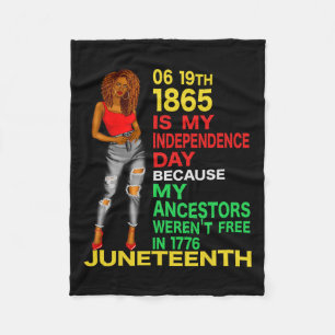 Der 19. Juni ist mein Unabhängigkeitstag Freie sch Fleecedecke