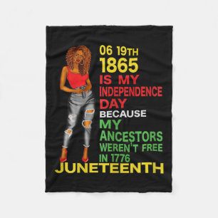Der 19. Juni ist mein Unabhängigkeitstag Freie sch Fleecedecke