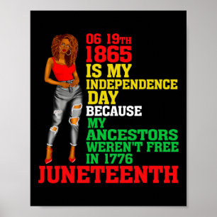 Der 19. Juni ist mein Unabhängigkeitstag Freie sch Poster