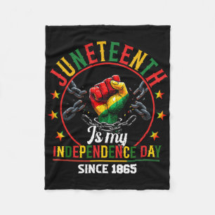 Der 19. Juni ist mein Unabhängigkeitstag Freiheit Fleecedecke