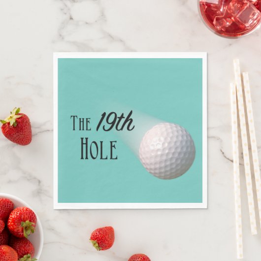 Der 19. Loch Golf Aquamarin Serviette (Beispiel)