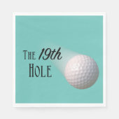 Der 19. Loch Golf Aquamarin Serviette (Vorderseite)