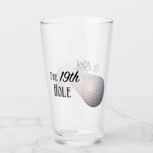 Der 19. Loch-Golfball Glas (Vorderseite)