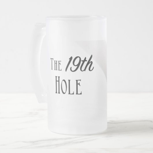 Der 19. Loch Mattglas Bierglas (Vorderseite Links)